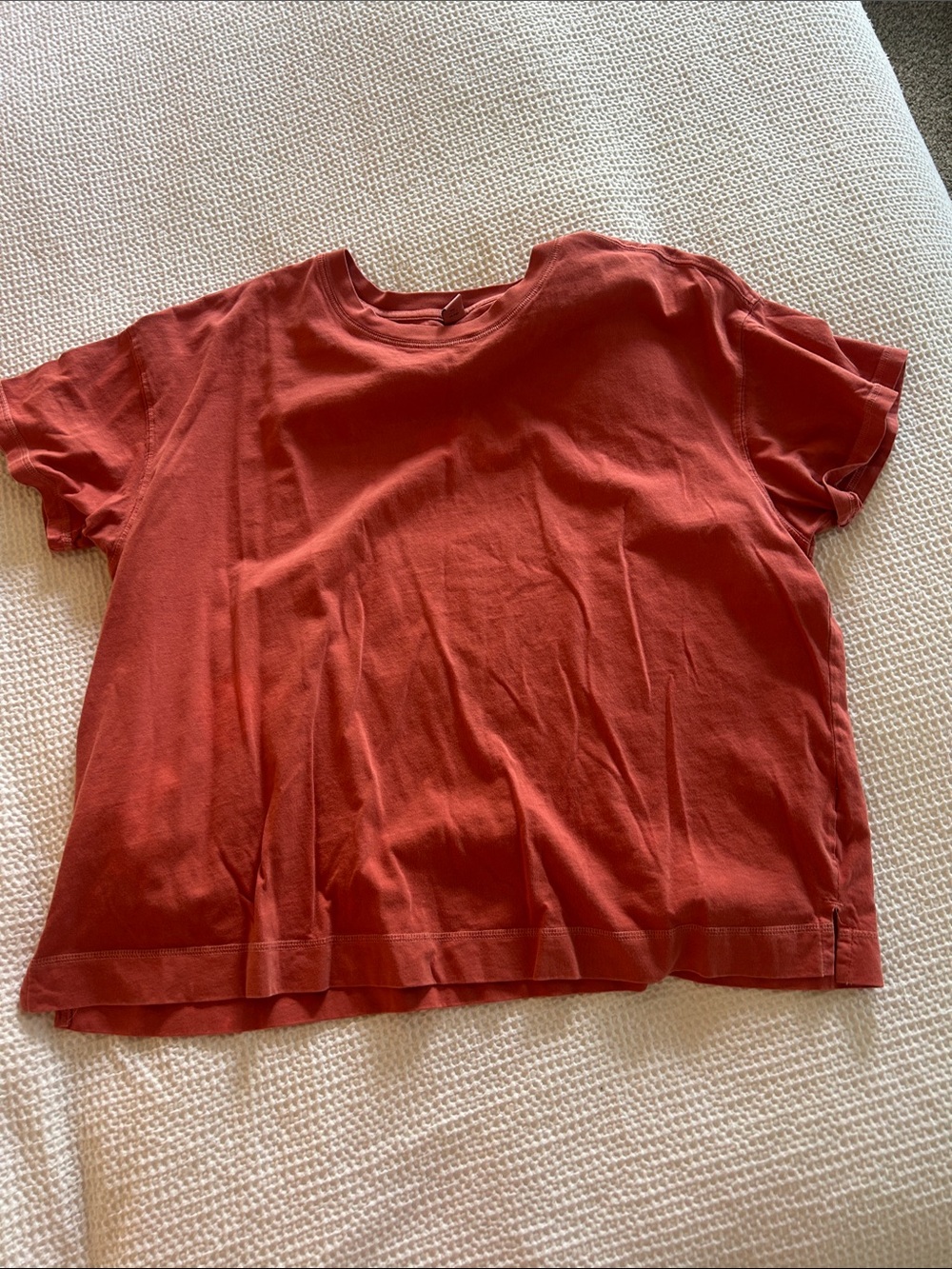 Old Navy Short Sleeve Boxy Tee in Rust